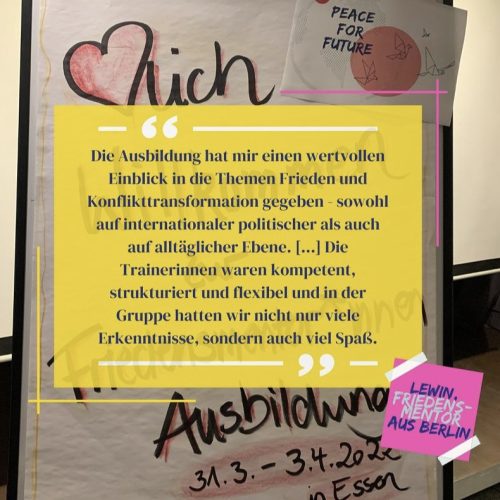 Referenz Friedensmentor*innen-Ausbildung